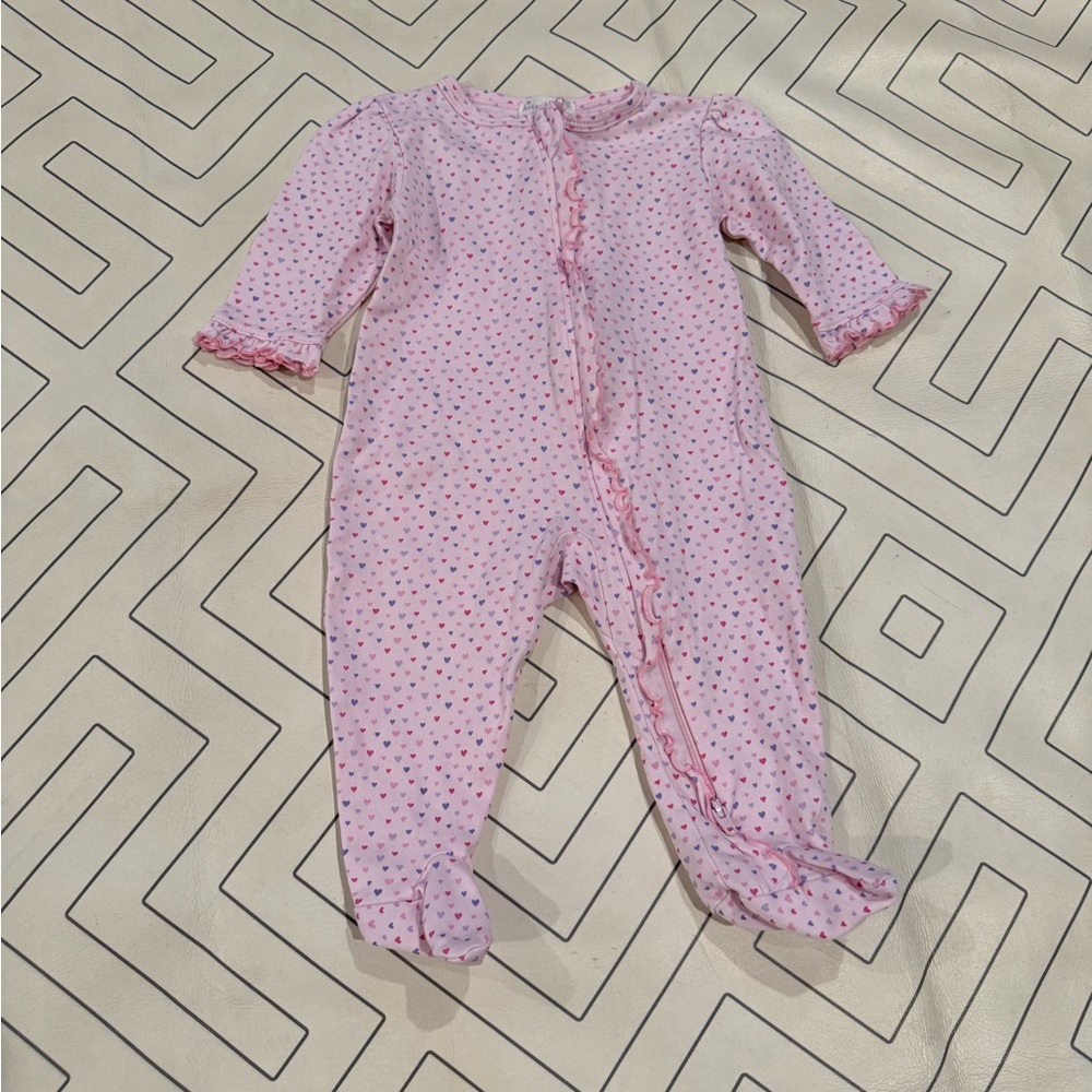 Kissy Kissy Pink Heart Footie Pajama